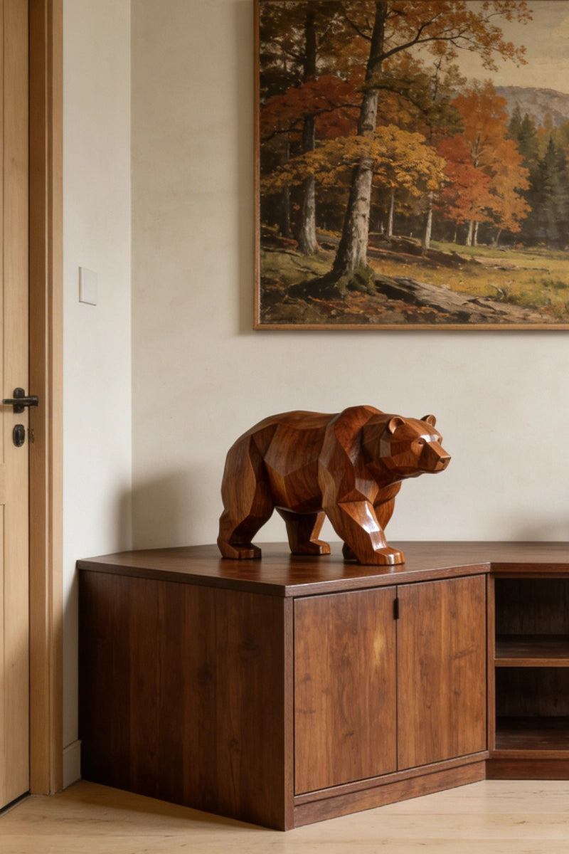 Bear Wooden Art Sculpture #WAN031