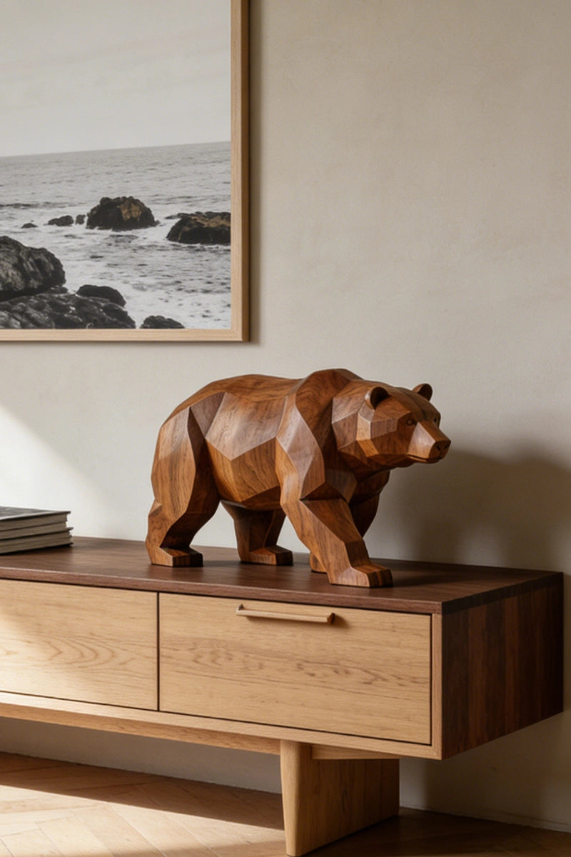 Bear Wooden Art Sculpture #WAN031