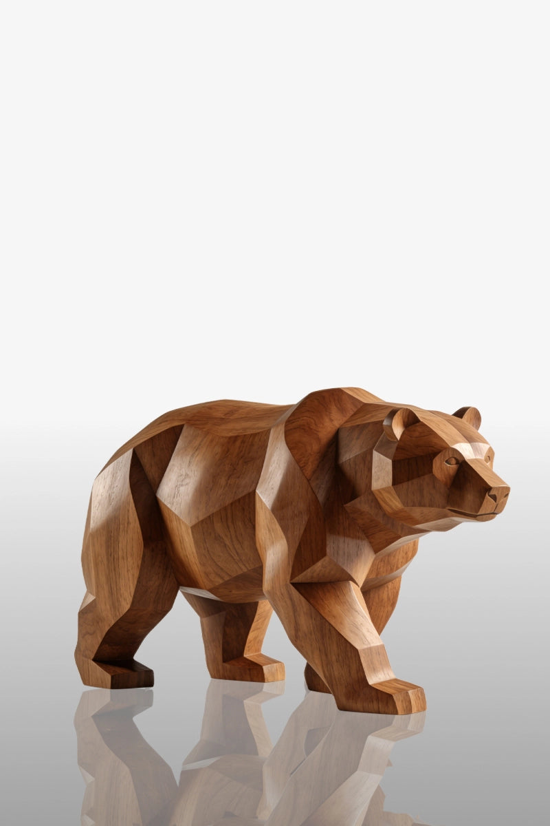 Bear Wooden Art Sculpture #WAN031