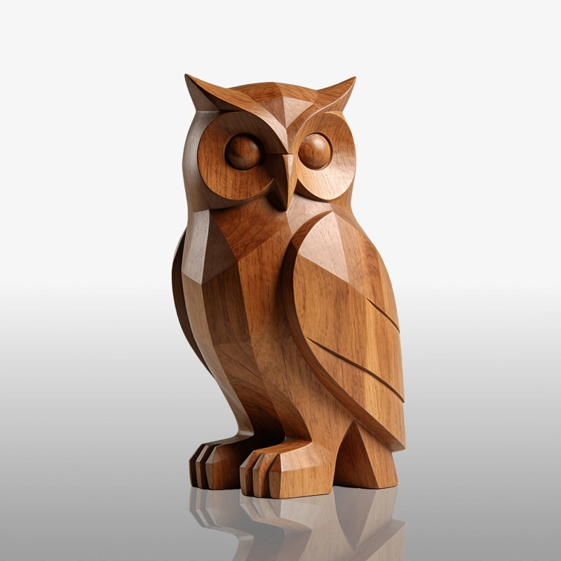 Owl Wooden Art Sculpture #WAN032