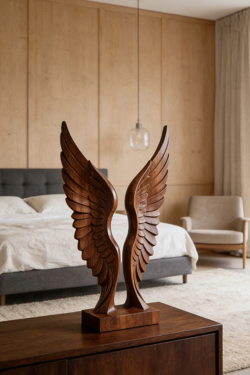 Angel Wings Wooden Art Sculpture #WAN045