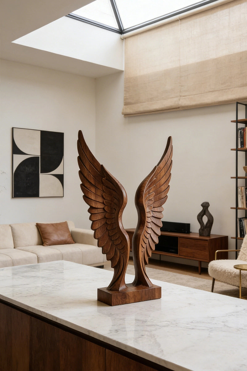 Angel Wings Wooden Art Sculpture #WAN045