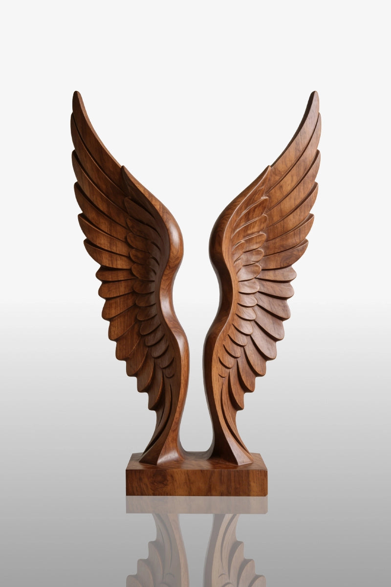 Angel Wings Wooden Art Sculpture #WAN045