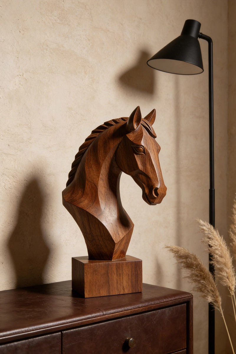 Horse Wooden Art Sculpture #WAN046