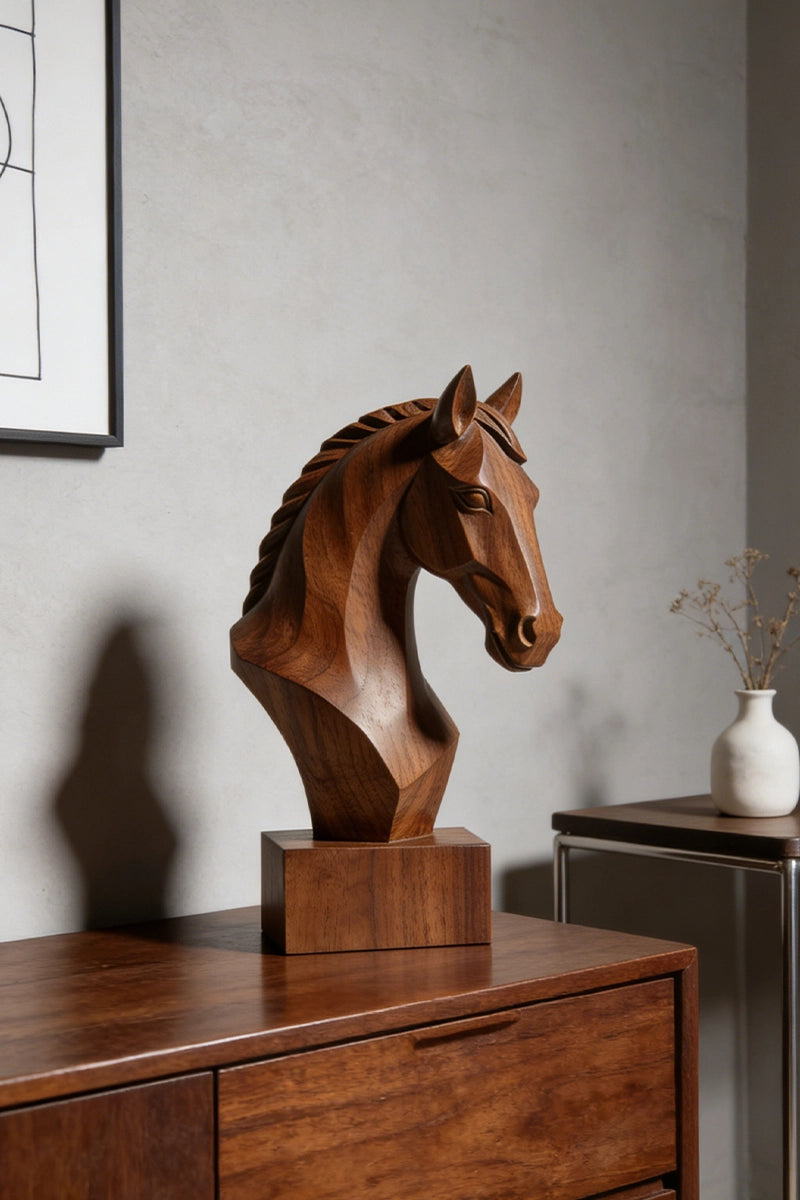 Horse Wooden Art Sculpture #WAN046