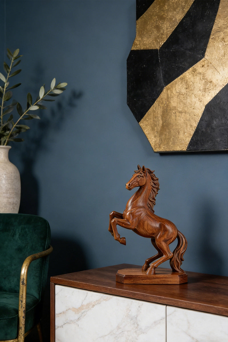 Horse Wooden Art Sculpture #WAN047