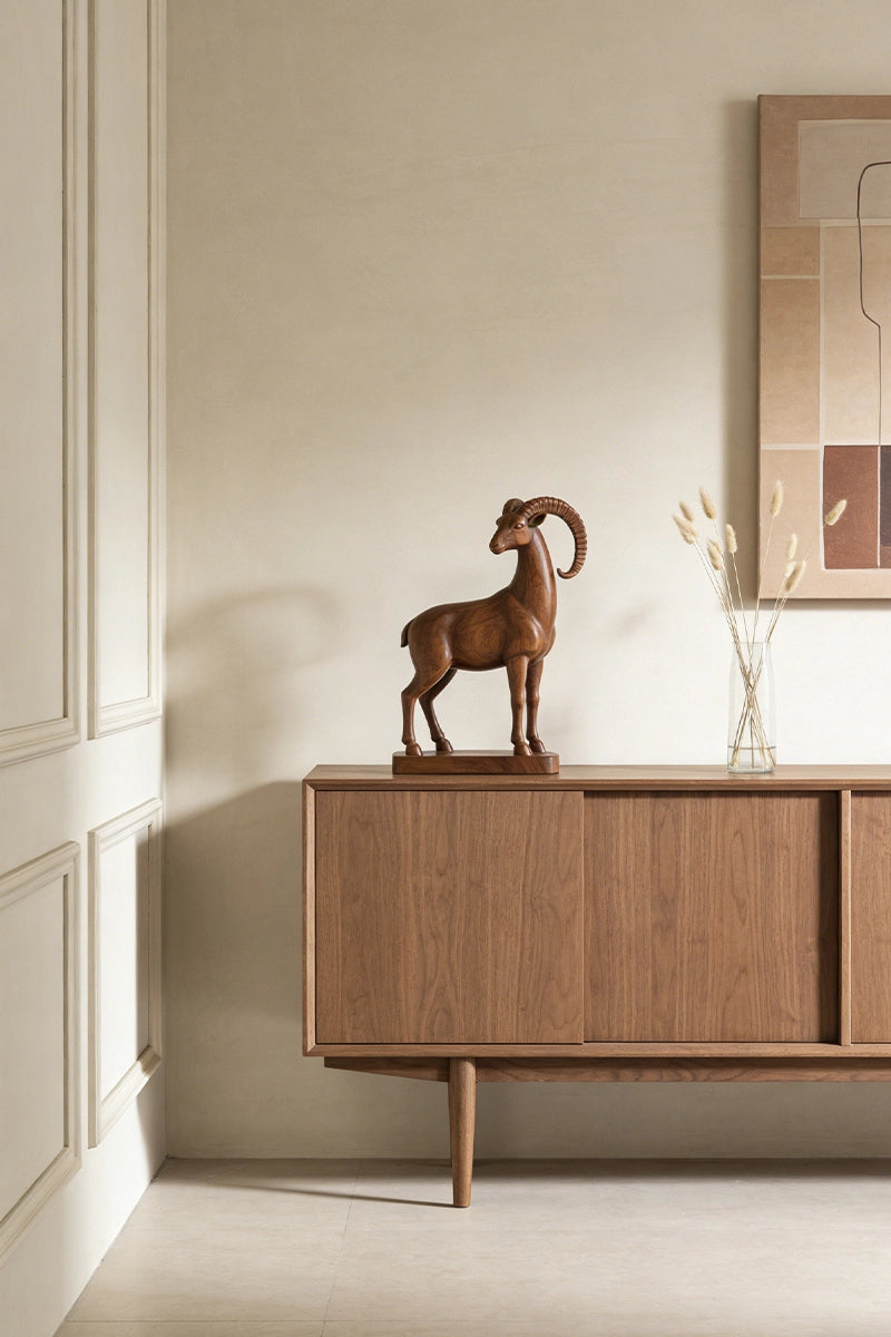 Goat Wooden Art Sculpture #WAN049