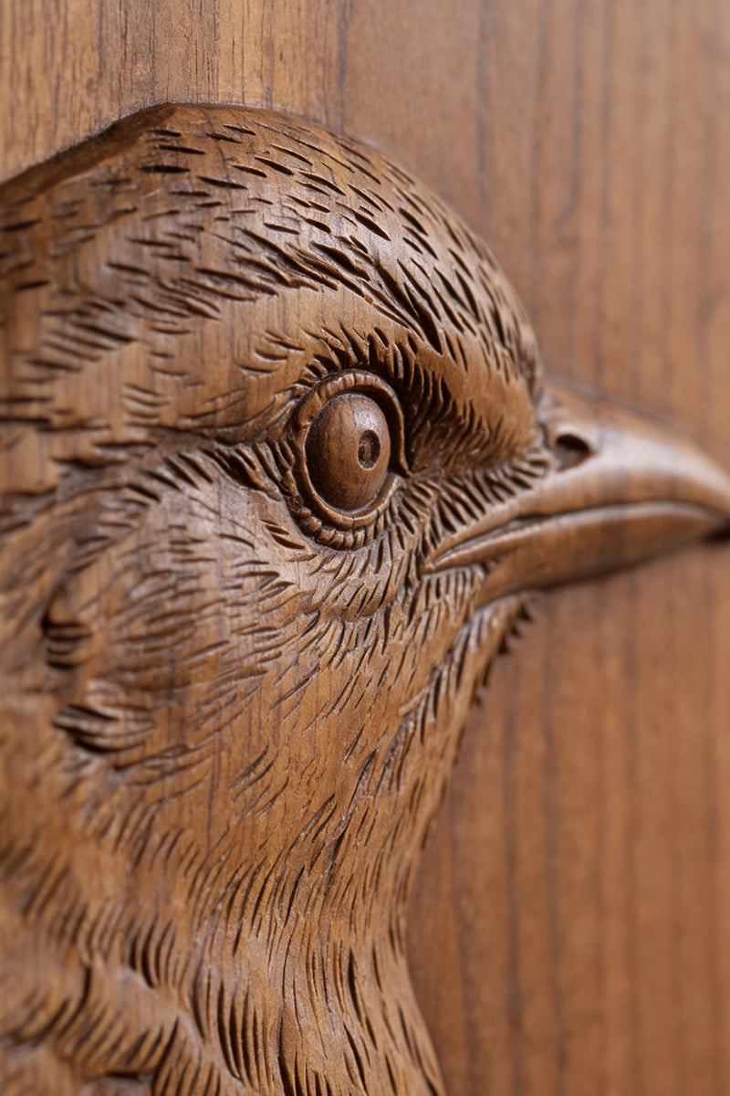 Crow Wood Carving Wall Art #WAN062