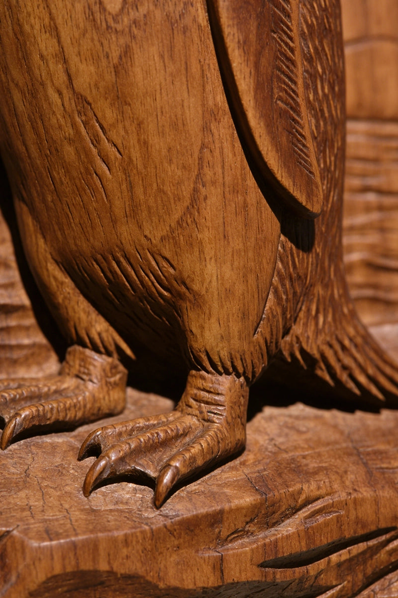 Penguin Wood Carving Wall Art #WAN063